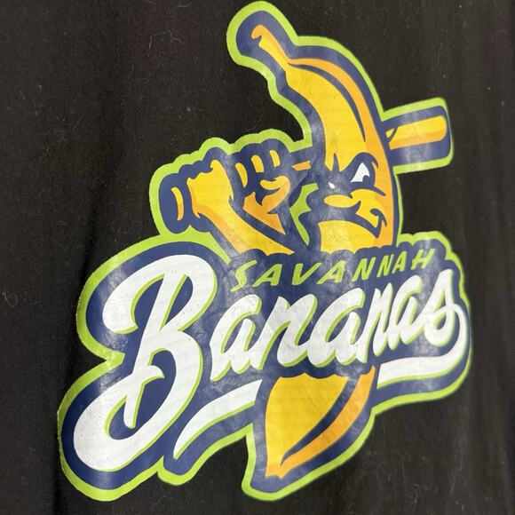 Savannah Bananas Classic Screen print Unisex T-Shirt, Black, Shirt Sleeve, Large - Picture 4 of 6